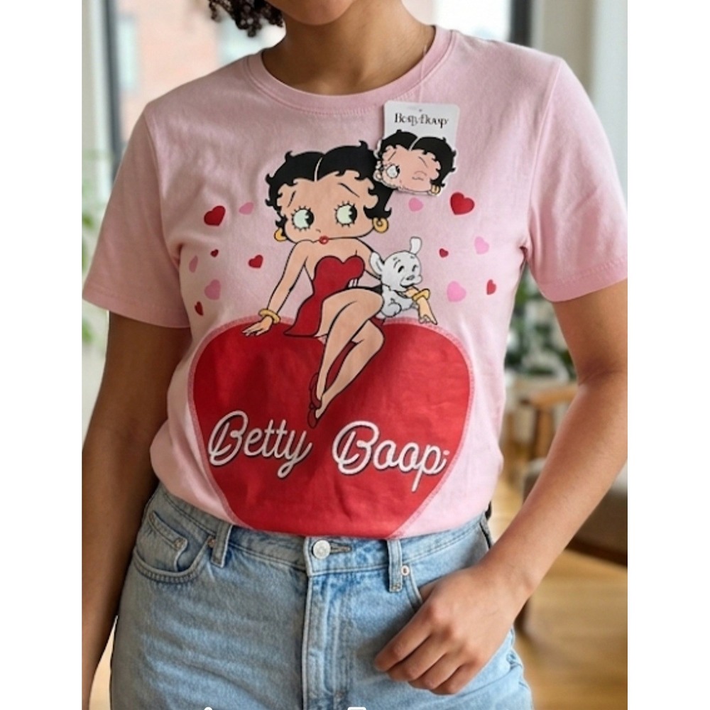 Flesischer Studio  Pink BETTY BOOP SWEETHEART Licensed‎  Graphic Tee Shirt Sz M